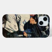 ヴィンテージ自動車修理サービス事業自動整備士 Case-Mate iPhoneケース (裏面 (横))