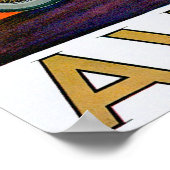 ~ヴィンテージ自動車広告を燃やす ポスター (角)