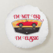 ヴィンテージ自動車愛好家 ラウンドクッション (裏面)