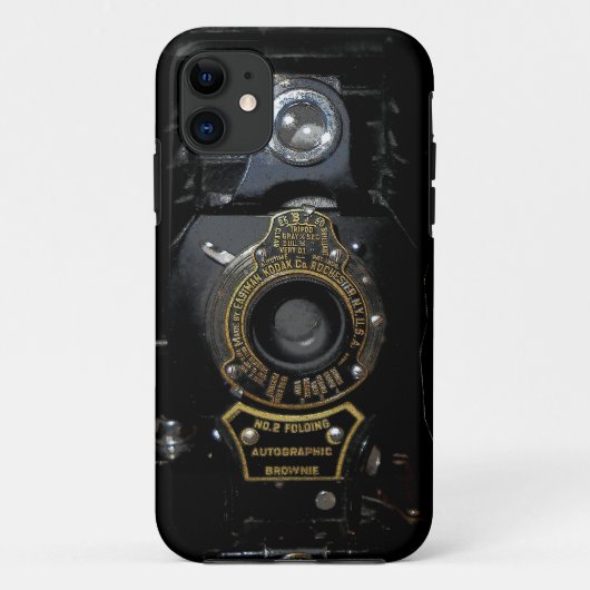 ヴィンテージ自動車用ブローニー折り畳みカメラ Case-Mate iPhoneケース (裏面)