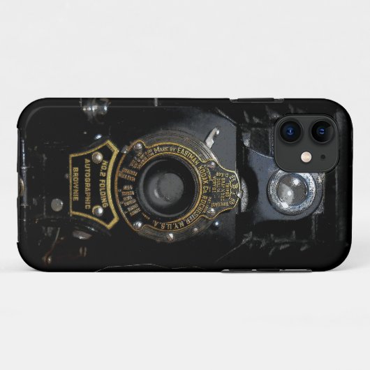 ヴィンテージ自動車用ブローニー折り畳みカメラ Case-Mate iPhoneケース (裏面(横))