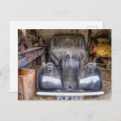 ヴィンテージ自動車車庫 ポストカード (正面/裏面)
