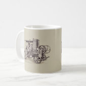 ヴィンテージ自動車輸送コーヒーマグ コーヒーマグカップ (正面左)