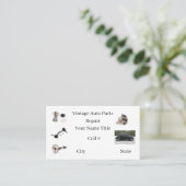 ヴィンテージ自動車部品修理名刺 名刺 (スタンド正面)