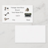 ヴィンテージ自動車部品修理名刺 名刺 (正面/裏面)