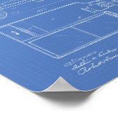 ヴィンテージ自動車1920特許技術 – 青写真 ポスター (角)