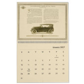 ヴィンテージ自動車1920sアンティーク自動車モデル カレンダー (1月 2027)