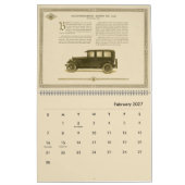 ヴィンテージ自動車1920sアンティーク自動車モデル カレンダー (2月 2027)