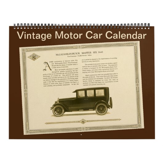 ヴィンテージ自動車1920sアンティーク自動車モデル カレンダー (カバー)