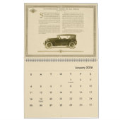 ヴィンテージ自動車1920sアンティーク自動車モデル カレンダー (1月 2026)