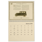 ヴィンテージ自動車1920sアンティーク自動車モデル カレンダー (2月 2026)