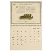 ヴィンテージ自動車1920sアンティーク自動車モデル カレンダー (3月 2026)