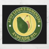 ヴィンテージ自家製アボカド油酒ボトルラベル リキュールボトルラベル (シングルラベル)