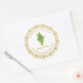 ヴィンテージ自家製アルグラペストラベルlホワイト ラウンドシール (封筒)