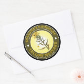 ヴィンテージ自家製イエローマスタードテンプレート ラウンドシール (封筒)