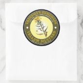 ヴィンテージ自家製イエローマスタードテンプレート ラウンドシール (バッグ)