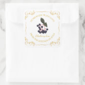 ヴィンテージ自家製エルダーベリージャムスクエアラベル スクエアシール (バッグ)