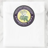 ヴィンテージ自家製エルダーベリーラベルテンプレート ラウンドシール (バッグ)