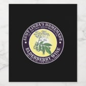 ヴィンテージ自家製エルダーベリーワインラベルテンプレート ワインラベル (シングルラベル)