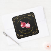 ヴィンテージ自家製オニオン漬けスクエアラベル スクエアシール (封筒)