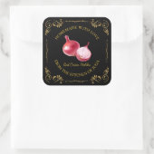 ヴィンテージ自家製オニオン漬けスクエアラベル スクエアシール (バッグ)