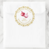 ヴィンテージ自家製オニオン漬けラベルl白 ラウンドシール (バッグ)