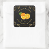 ヴィンテージ自家製オレンジジャムスクエアラベル スクエアシール (バッグ)