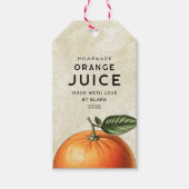 ヴィンテージ自家製オレンジジュースのパントレーベル ギフトタグ (正面)