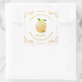 ヴィンテージ自家製カップケーキスクエアラベル スクエアシール (バッグ)