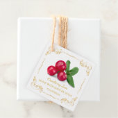 ヴィンテージ自家製クランベリージャムスクエアつるラベル フェイバータグ (インサイチュ)