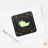 ヴィンテージ自家製グアバジャムスクエアラベル スクエアシール (封筒)