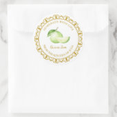 ヴィンテージ自家製グアバジャムラベルlホワイト ラウンドシール (バッグ)