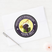 ヴィンテージ自家製グレープジェリーラベルテンプレート ラウンドシール (封筒)