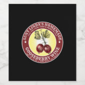 ヴィンテージ自家製グースベリーワインラベルテンプレート ワインラベル (シングルラベル)