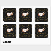 ヴィンテージ自家製ココナッツバタースクエアラベル スクエアシール (シート)