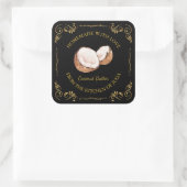 ヴィンテージ自家製ココナッツバタースクエアラベル スクエアシール (バッグ)