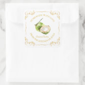 ヴィンテージ自家製ココナッツバタースクエアラベル スクエアシール (バッグ)