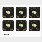 ヴィンテージ自家製ココナッツバタースクエアラベル スクエアシール (シート)