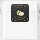 ヴィンテージ自家製ココナッツバタースクエアラベル スクエアシール (バッグ)