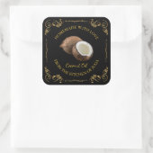 ヴィンテージ自家製ココナッツ油スクエアラベル スクエアシール (バッグ)