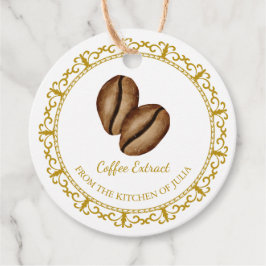 ヴィンテージ自家製コーヒーエキスつるラベル フェイバータグ