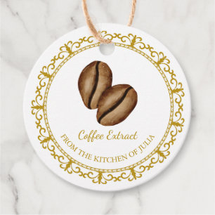 ヴィンテージ自家製コーヒーエキスつるラベル フェイバータグ