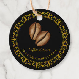 ヴィンテージ自家製コーヒーエキスつるラベル フェイバータグ