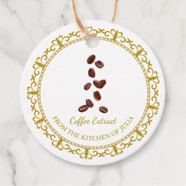 ヴィンテージ自家製コーヒーエキスつるラベル フェイバータグ