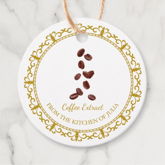 ヴィンテージ自家製コーヒーエキスつるラベル フェイバータグ (正面)