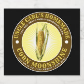 ヴィンテージ自家製コーンムーンシャインテンプレート リキュールボトルラベル (シングルラベル)