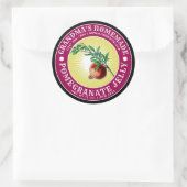 ヴィンテージ自家製ザクロ酸ゼリーテンプレート ラウンドシール (バッグ)