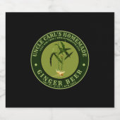 ヴィンテージ自家製ジンジャービアラベルテンプレート ビールラベル (シングルラベル)