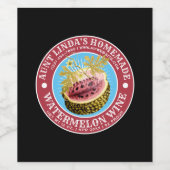 ヴィンテージ自家製スイカワインラベルテンプレート ワインラベル (シングルラベル)