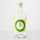 ヴィンテージ自家製タイム酢ラベルテンプレート リキュールボトルラベル (正面)